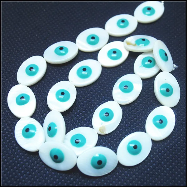 Рисование глаз природы оболочки бусины нити овальной формы 13x18 мм хороший дизайн бисера для изготовления браслетов аксессуары