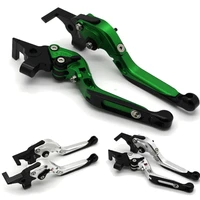 with logo motorcycle frame ornamental foldable brake handle extendable clutch lever for kawasaki h2 h2r