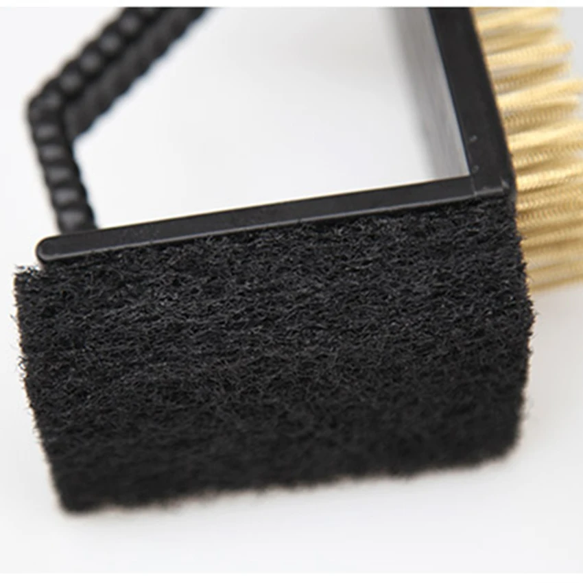 Барбекю очистки кисть с ручкой гриль Чистящая Щетка для удаления ржавчины инструмент для барбекю скребок из нержавеющей стали+ шлифовальная подушечка+ проволочная щётка