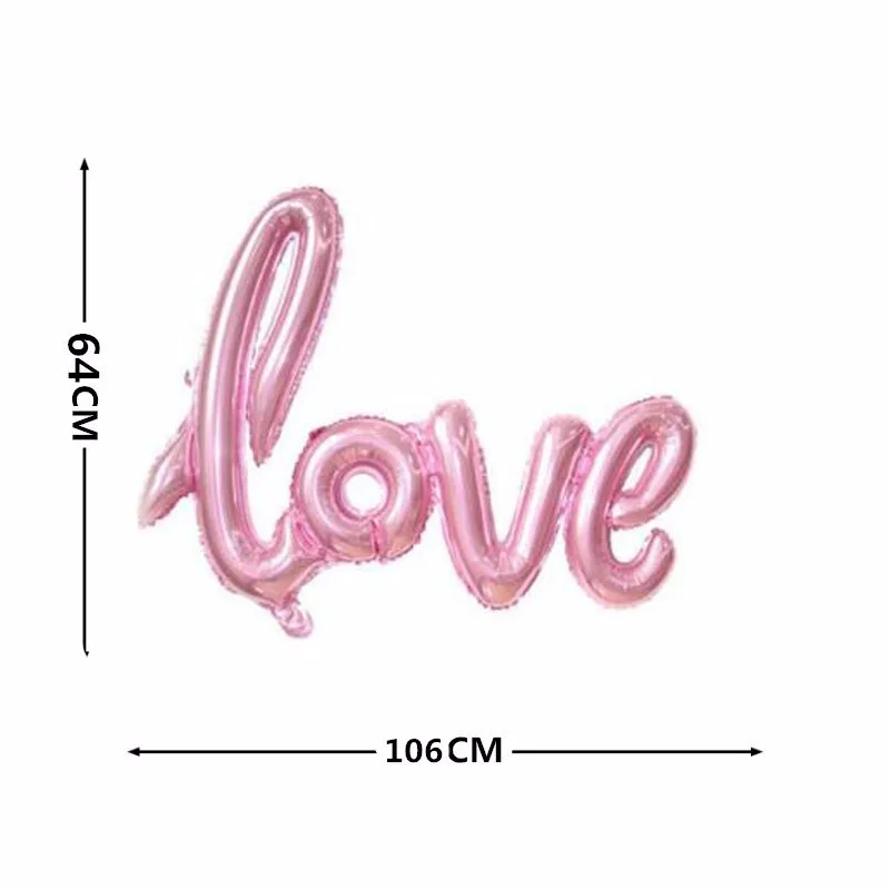 large pink 1 шт. большая любовь и сердца 18 inch Фольга шарики для свадебного украшения шарики для День Рождения вечерние украшения для взрослых ко Дню Святого Валентина Декор - Цвет: large pink