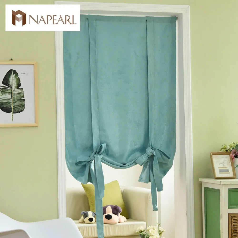 Римские жалюзи Короткие шторы для кухни плотные готовые с кармашком коричневого