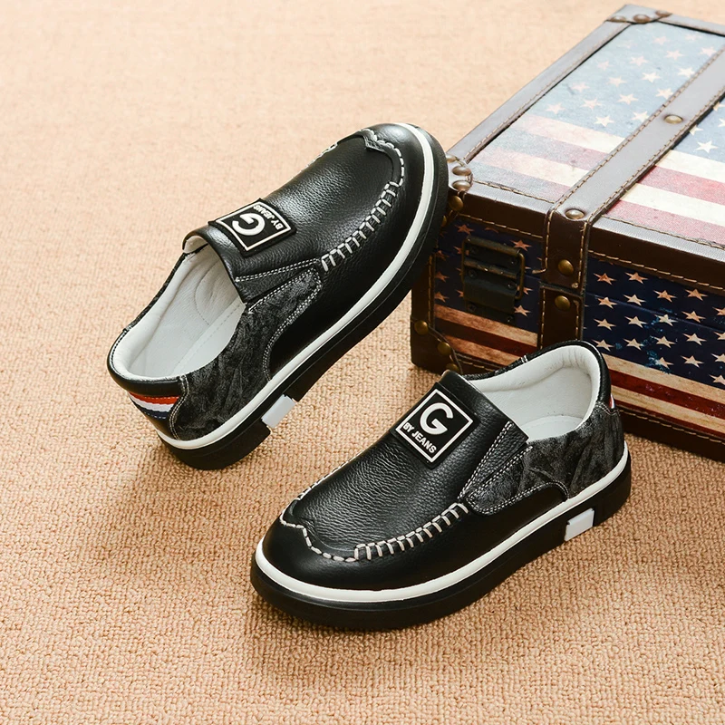 Туфли из натуральной кожи для мальчиков 3 цвета размеры 26 37|genuine leather shoes boys|leather