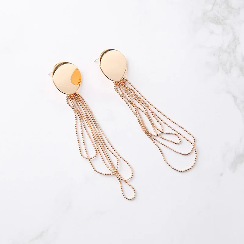 925 Серебряная игла Корейская версия простой металлический круглый кисточки