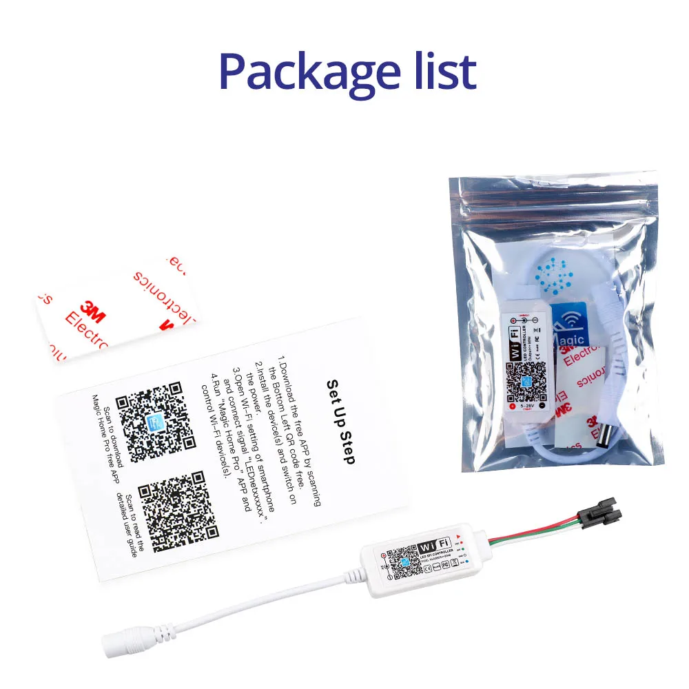 5 V 12-24 V светодиодный контроллер SPI Wi-Fi беспроводной APP Управление для WS2811 SK6812 WS2812B Pixel Газа DC5-28V диммер для одного цвета
