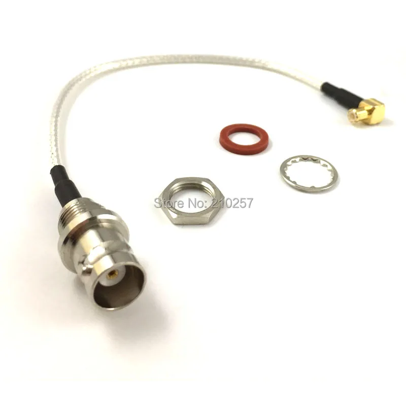 Коаксиальный Удлинительный антенный кабель Bnc Female Mcx Male с прямым углом RG316 15 см 1