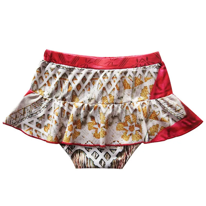 2018 Летний милый купальник с рисунком для девочек пляжное платье из двух частей