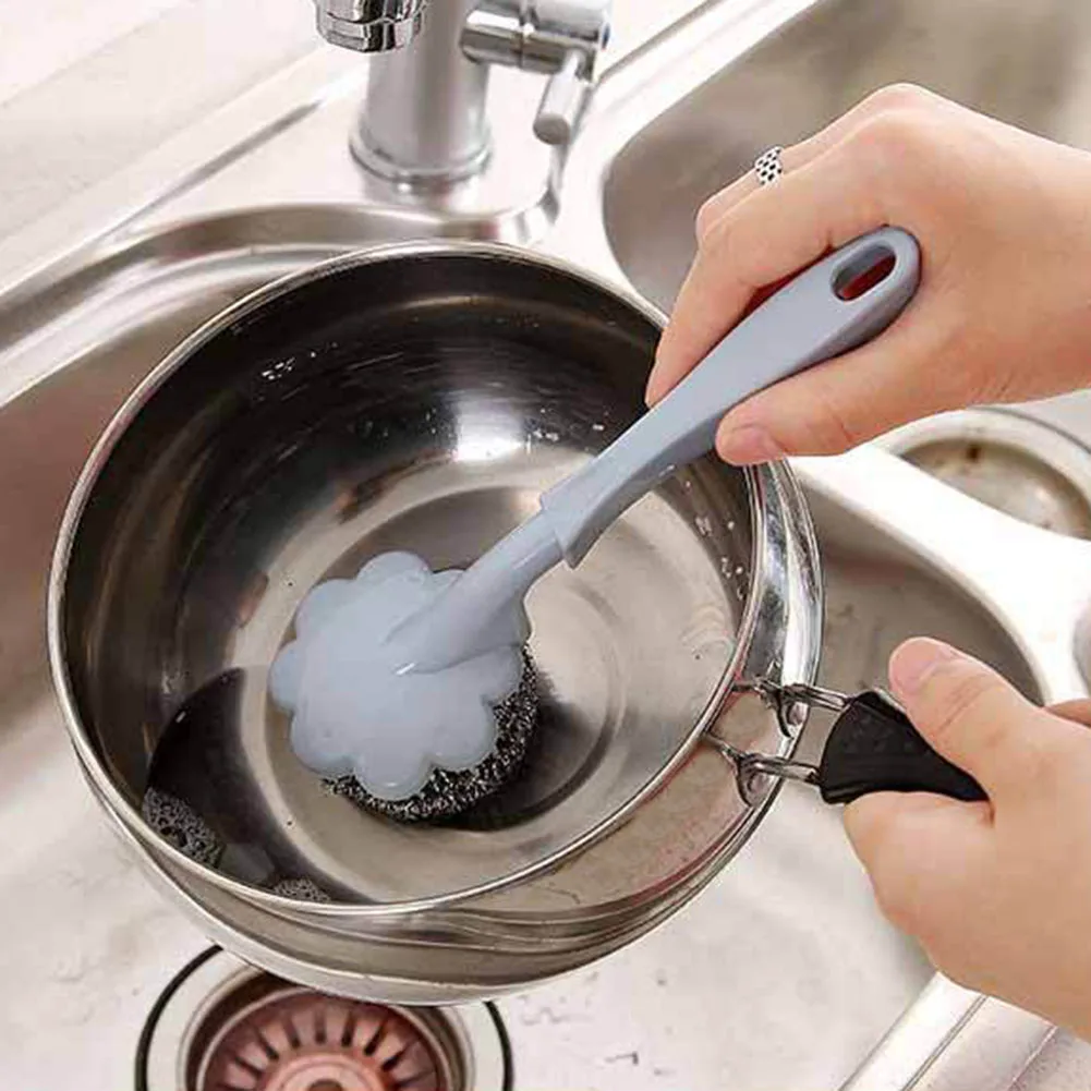 Ручка для чистящей щетки стальной шарик чайник кастрюля посуда инструменты