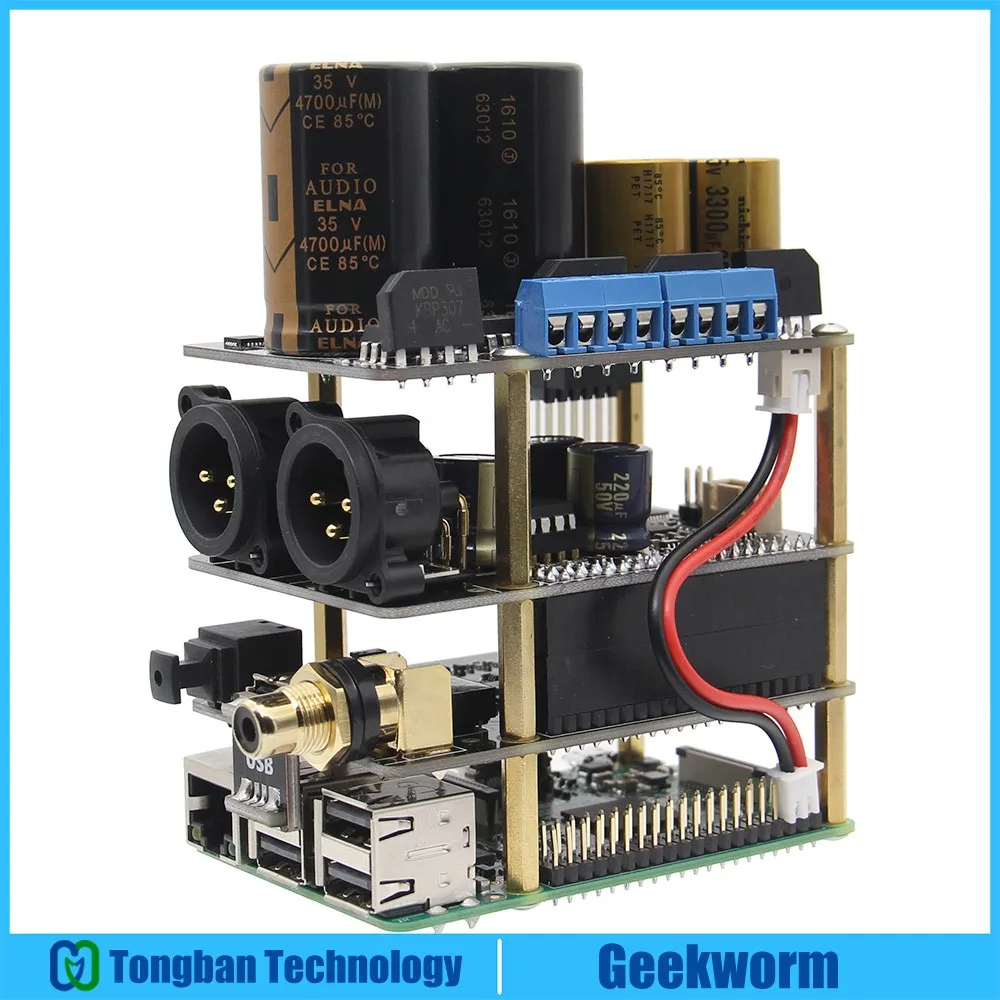 

Raspberry Pi X20-XLR Hifi Audio Kit (Φ ES9028Q2M Board + X10-плата питания PWR)
