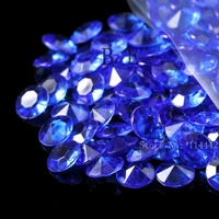 1000 pcs lot 12mm 6 carat acrylic royal blue diamond crystals confetti table scatter confetti wedding party decoration