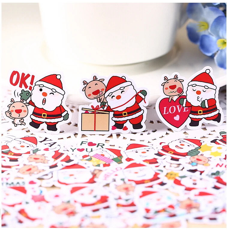 

40pcs Creative kawaii self-made christmas Santa Claus stickers /decorative sticker /DIY craft photo albums