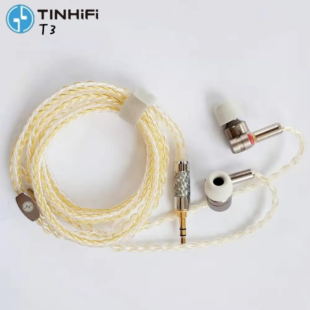 TinHIFI T3 Наушники вкладыши 1BA + 1DD Knowles Drive HIFI наушники металлические с позолоченным