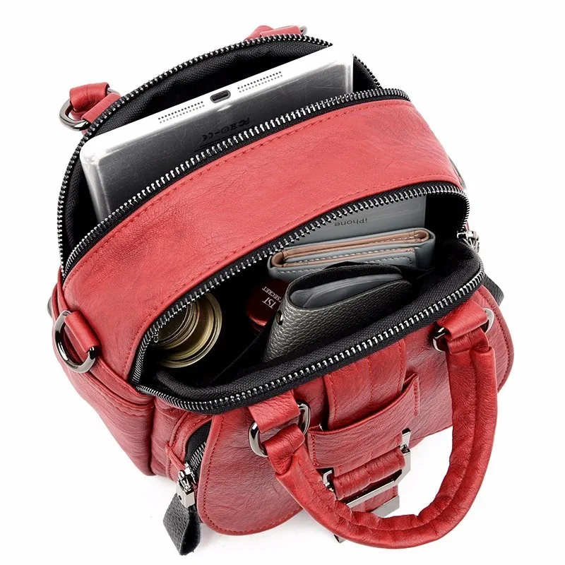 Женский рюкзак из кожи многофункциональный для девочек 2019|Женские рюкзаки| |