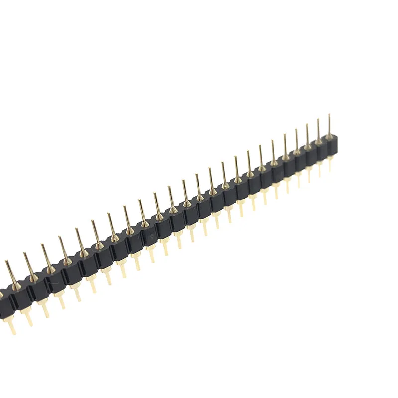 10 шт./лот разъем 40 P PCB позолоченный 2,54 мм мужской и женский 1x40 Pin Однорядный прямой круглый наконечник полосы