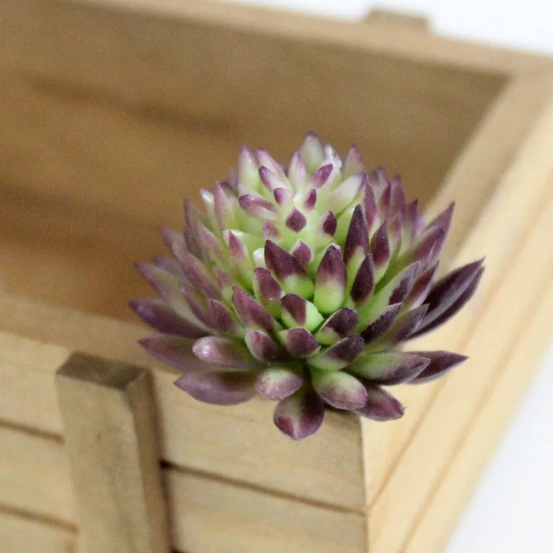 Мини Фиолетовый суккуленты цветы искусственные растения домашний сад бонсай