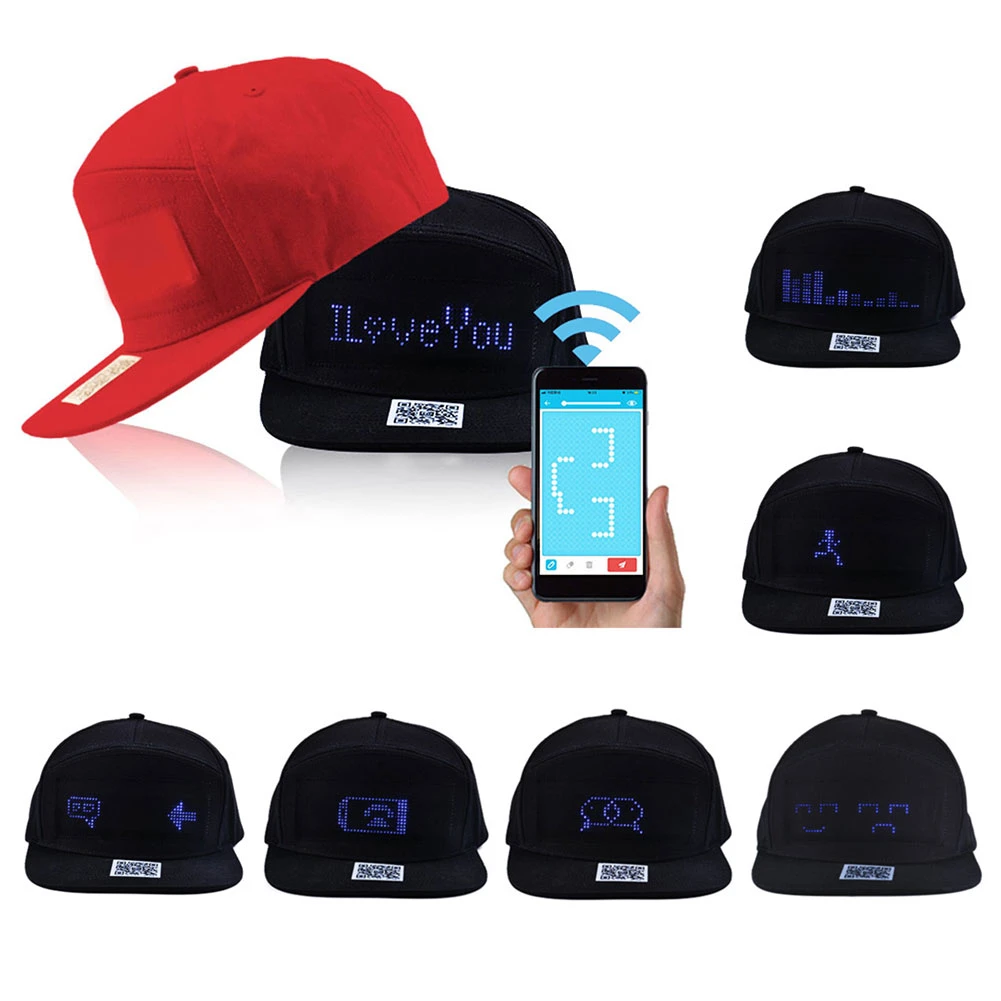 Светодиодный Bluetooth головной убор DIY управление приложением программируемая