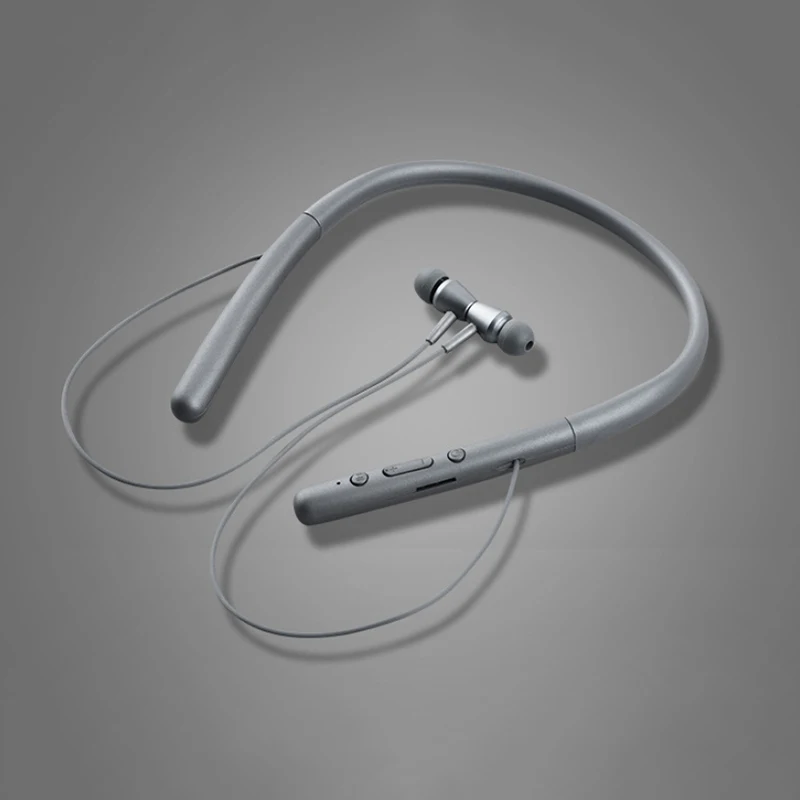 Висячие шеи Bluetooth гарнитура Спортивная Шея Висячие беговые уши в ухо стерео беспроводные Bluetooth наушники - Цвет: Серый