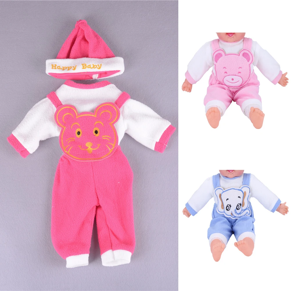 3 шт./компл. 4 цвета выбор модная Кукла одежда шляпа костюм для 50 см Reborn Baby Doll