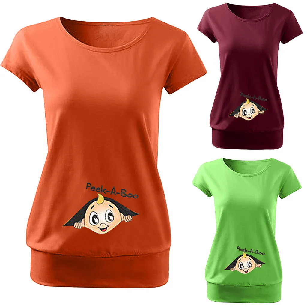 Футболка для беременных женщин Милая Забавная детская футболка с коротким