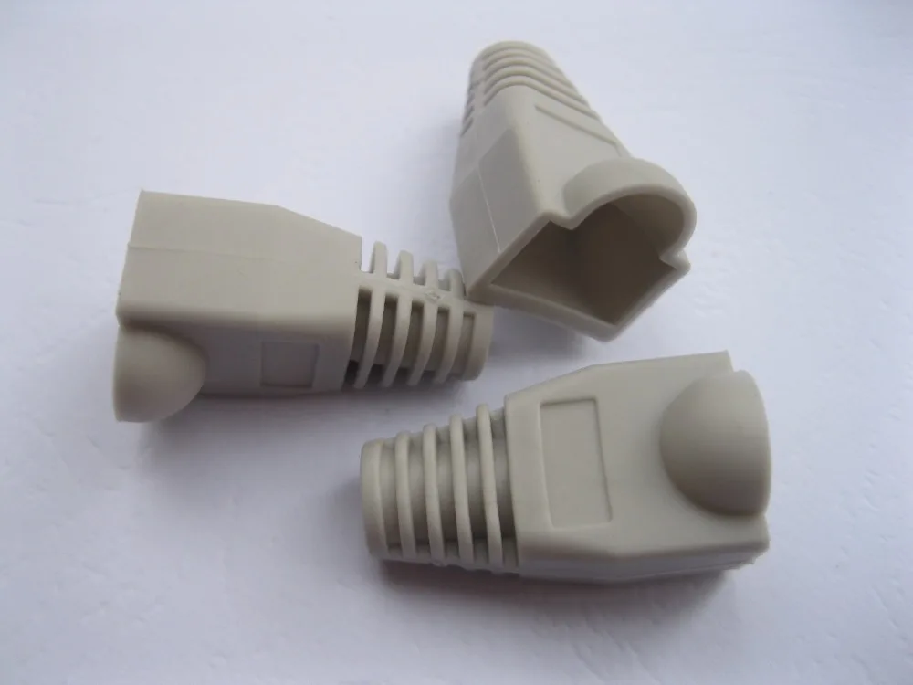 100 шт. RJ45 CAT5 8P8C модульный разъем сетевой конец серый цвет крышка загрузки |