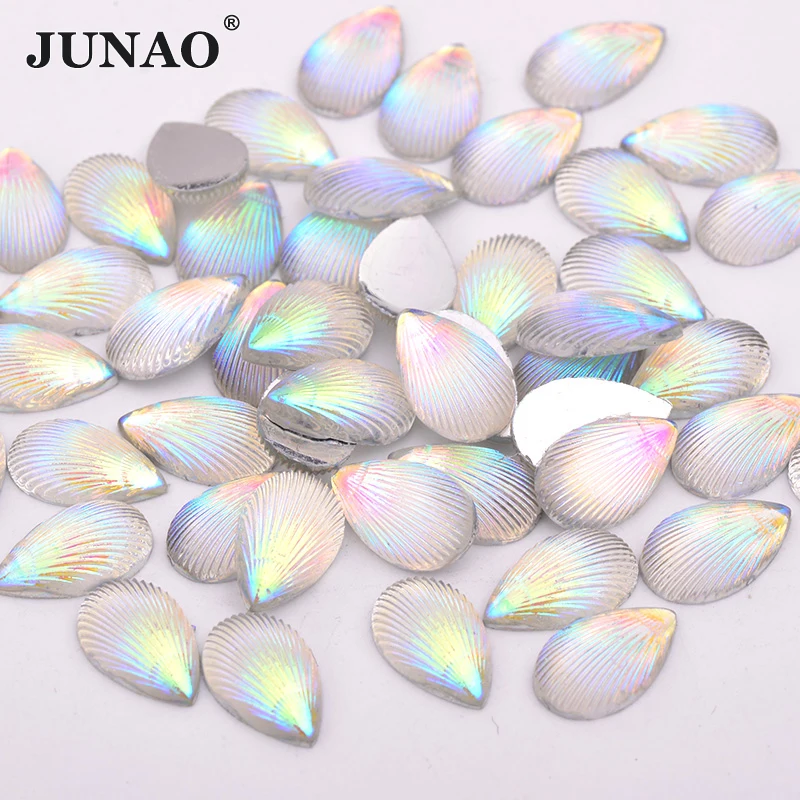 Стразы JUNAO 200 шт. 8*13 мм цвета морской волны|Стразы| |