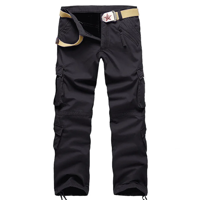 HEE GRAND/мужские повседневные теплые брюки карго средняя талия толстые плюс бархат