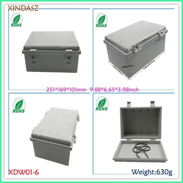 

(XDW01-6) 250*170*100 мм 9,88*6,65*3,98 дюйма большой IP65 ABS откидная водонепроницаемая распределительная коробка MG корпус с замком