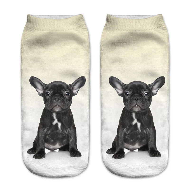 Hot Sale 3D Digital Printed Chow Dog Women Socks Unisex Fashion Cute Short Sock Low Anklet Print | Женская одежда