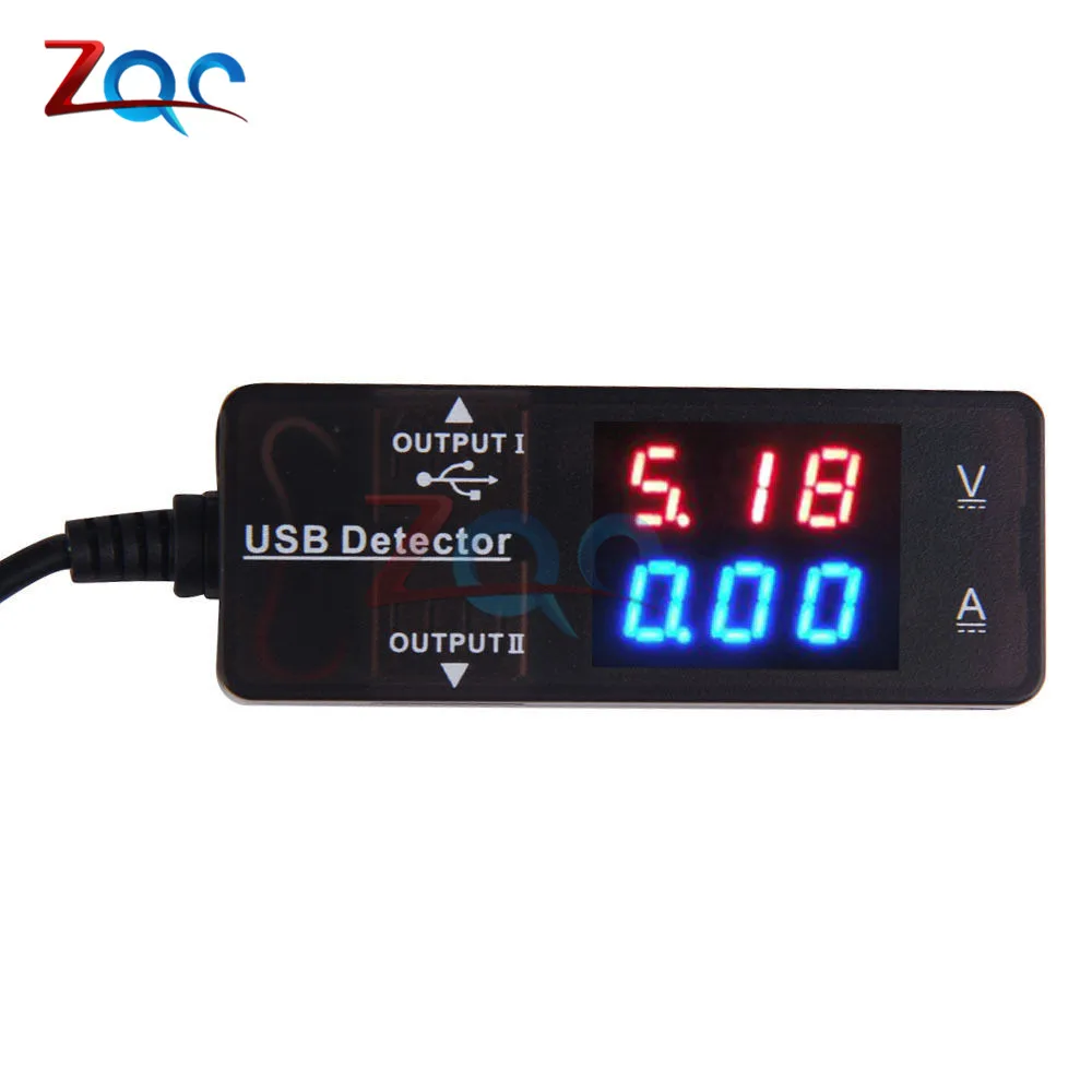 New Portable Pocket USB Voltmeter Ammeter Charger Doctor Tester Voltage Current Meter LED Digital Dual Power Detector HR | Инструменты