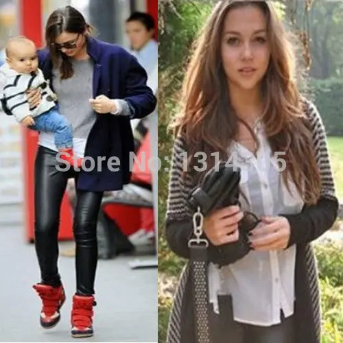 Блестящие металлические черные эластичные кожаные леггинсы с высокой талией