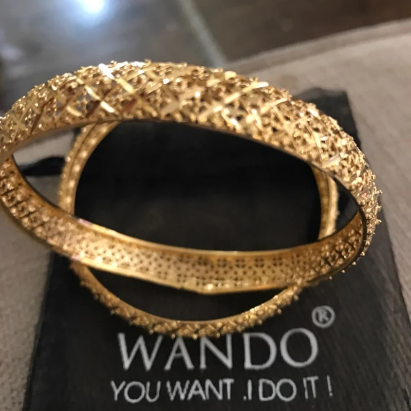 WANDO 1 шт. Роскошные эфиопские браслеты для женщин золотой цвет браслет в дубайском стиле этнические ювелирные изделия свадебные браслеты подарки B27