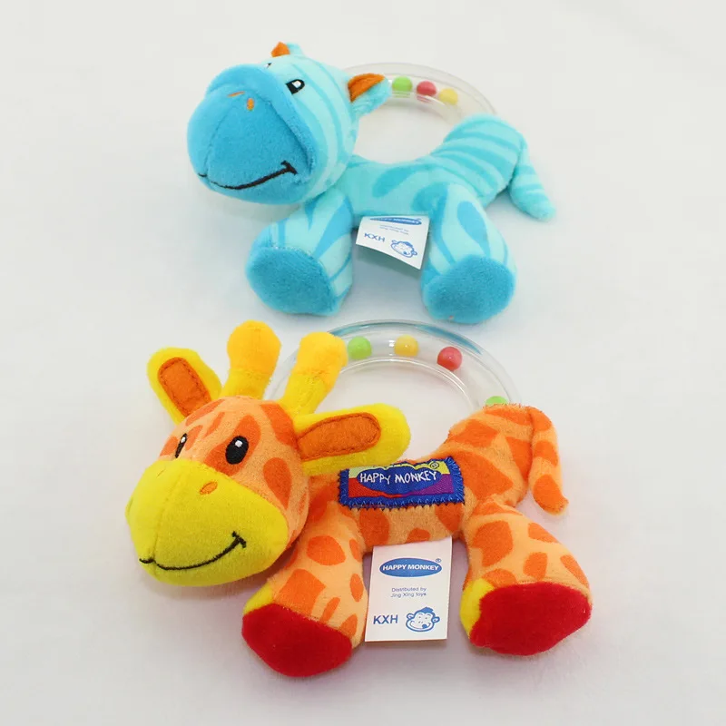 Детская плюшевая игрушка Зебра кольцо с жирафом шарики погремушки бусины Сова