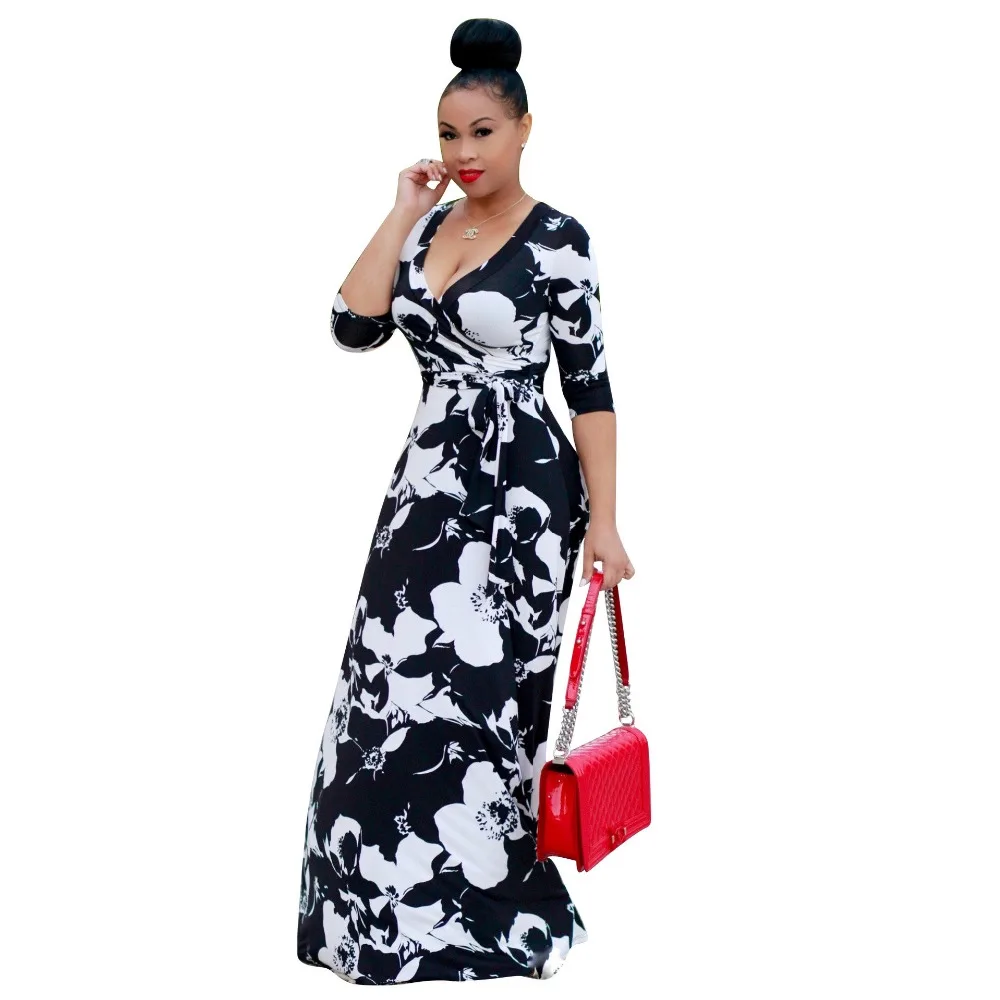 Женское платье tilapia длинное сексуальное в африканском стиле с треугольным