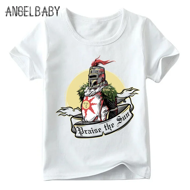 Мальчиков и девочек Рыцарь тамплиер белый футболка Для детей на лето топы с