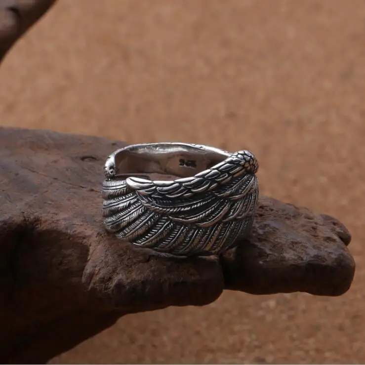 Мужское кольцо с крыльями орла безделушка из стерлингового серебра 925 пробы