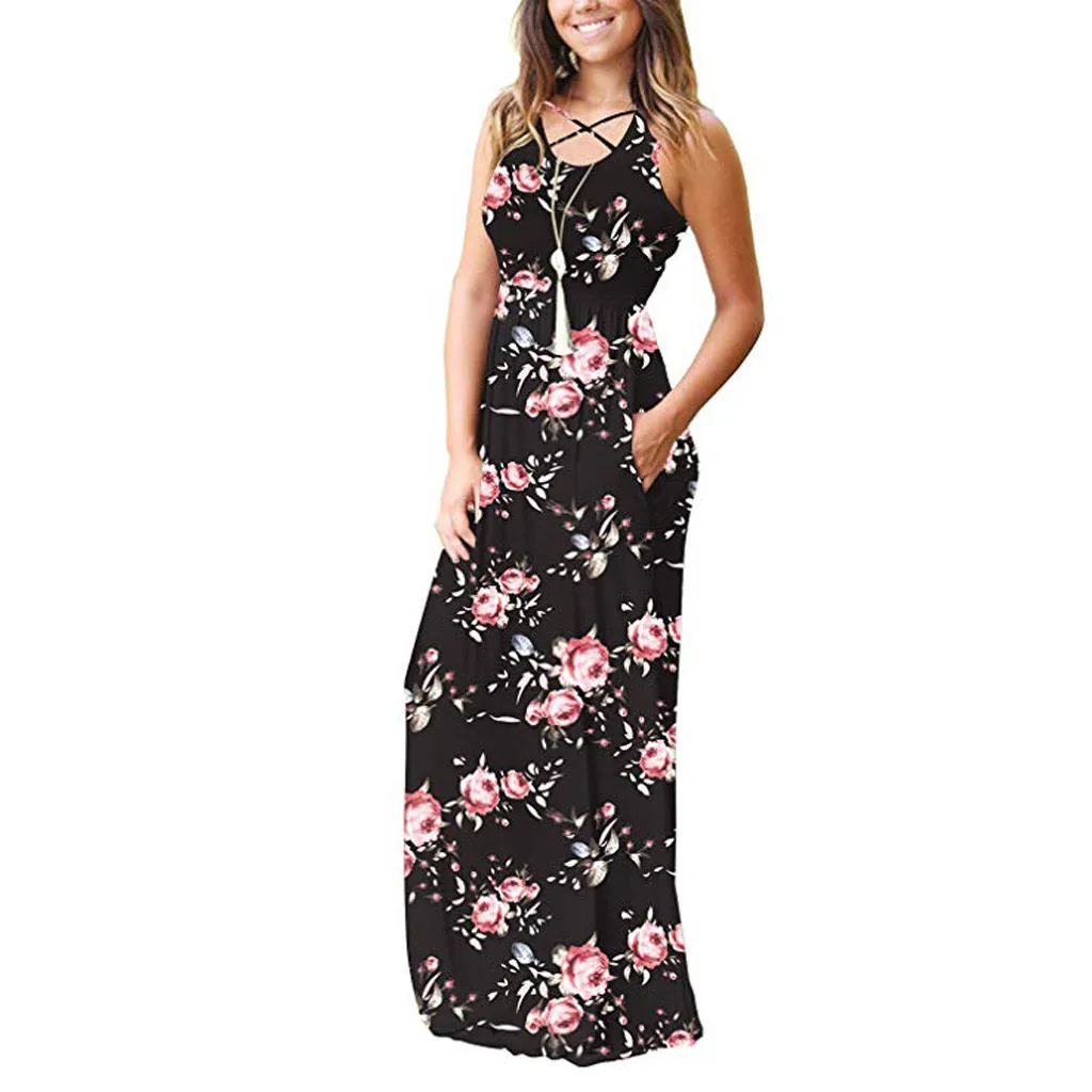 Весна Лето Новинка 2019 сексуальное модное женское повседневное Макси платье без