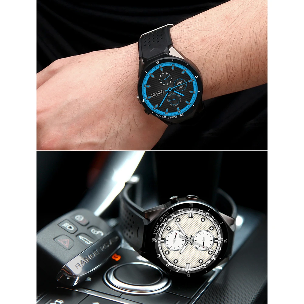 Смарт-часы KINGWEAR KW88 Pro gps для мужчин и женщин с оперативной памятью 1 Гб ПЗУ 16 Гб MTK6580 носимые устройства Android 7,0 камера 3g Smartwatch телефон