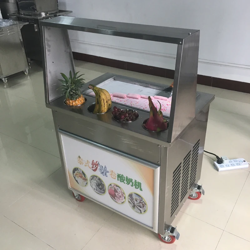 Одобренная CE машина для жареного мороженого 220 V 1600 W