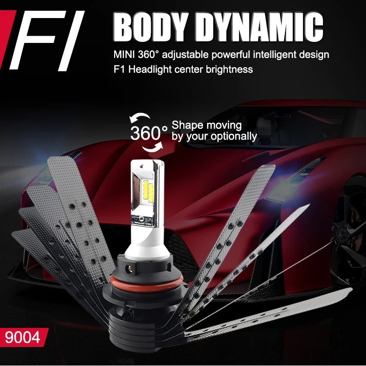 Prelight F1 H4 H7 H13 H11 9004 9005 9006 9007 CSP 4000lm chinese supplier aviation aluminum car headlight Automotive LED bulb | Автомобили
