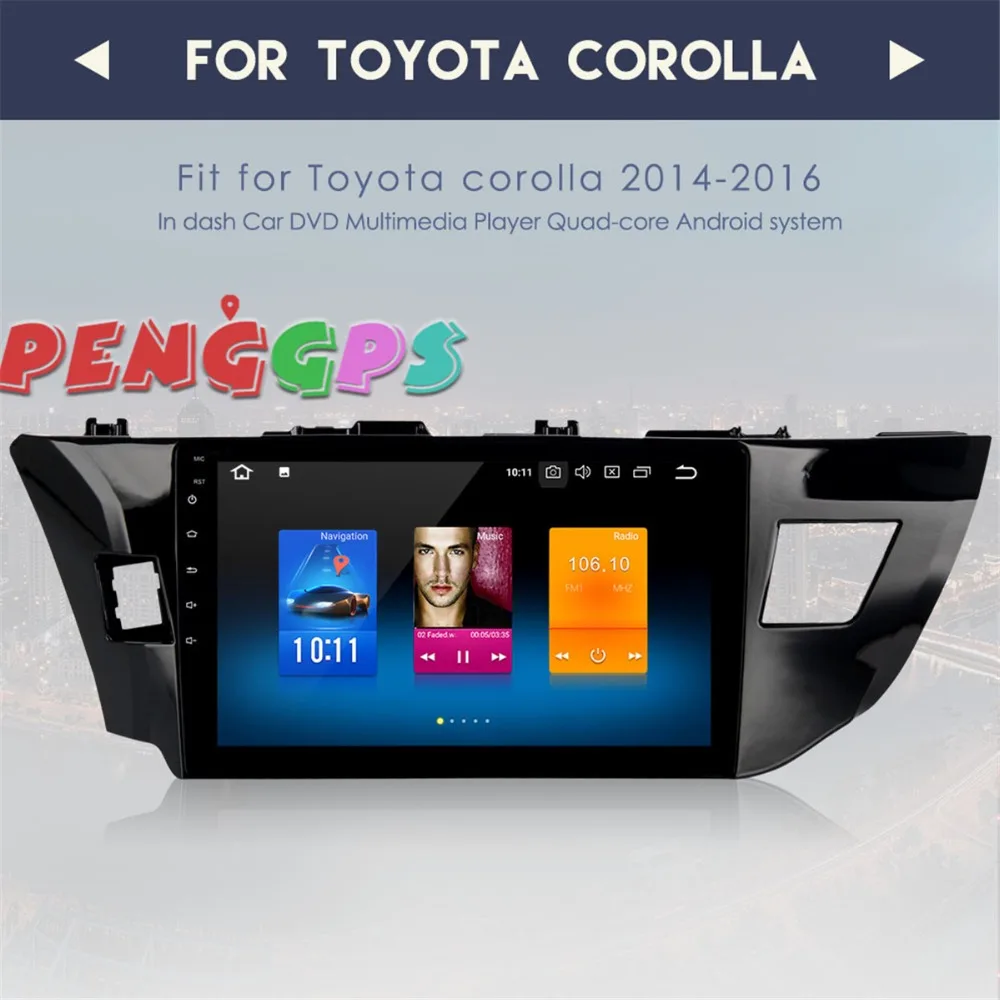 Android 8.0 7.1 Car Radio Stereo Headunit GPS Navivation for Toyota Corolla 2014 2015 2016 no DVD Player Multimedia Audio | Автомобили и