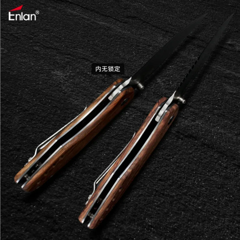 Складной нож Enlan M011 8Cr13MoV G10 карманный тактический Клинок с деревянной ручкой для