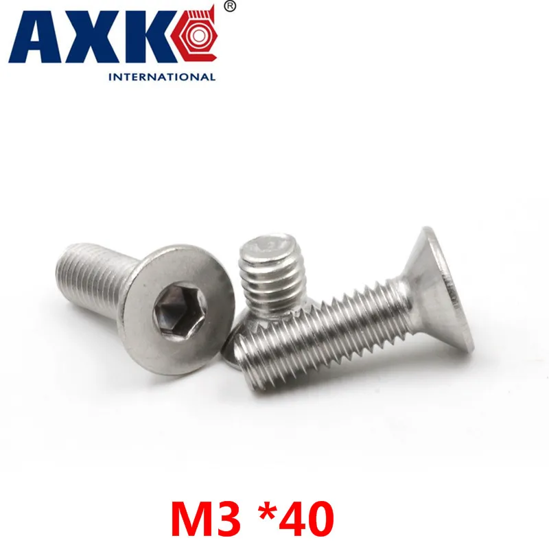 2021 г. болты из нержавеющей стали Axk 10 шт. 304 М3*40 шестигранные/Плоские Шестигранные