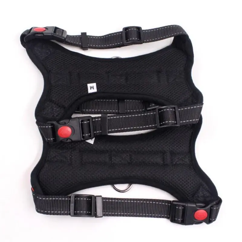 Комплект шлейки и поводка для собак светоотражающая жилетка без натяжения Хаски