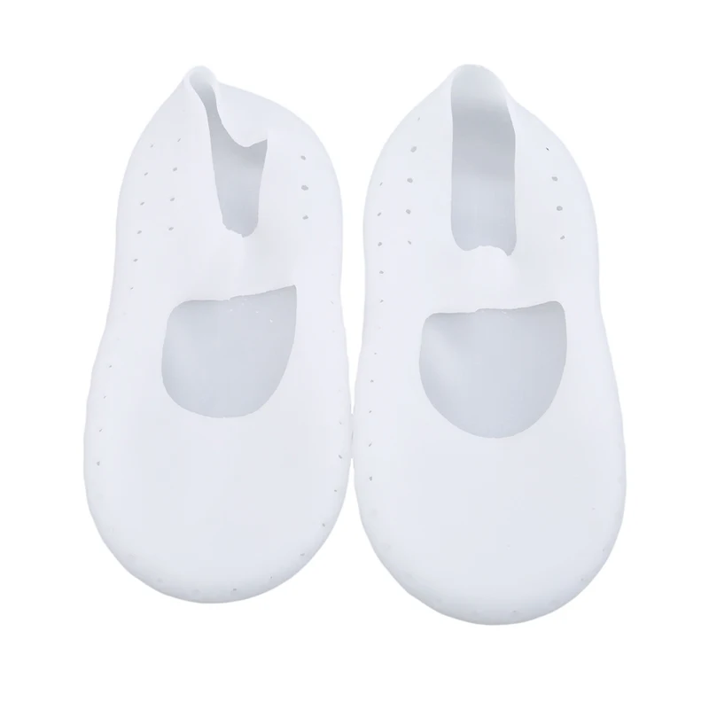 white XL 1 пара силиконовых увлажняющих носков, дышащие носки для защиты стопы, гелевый вкладыш - Цвет: white XL