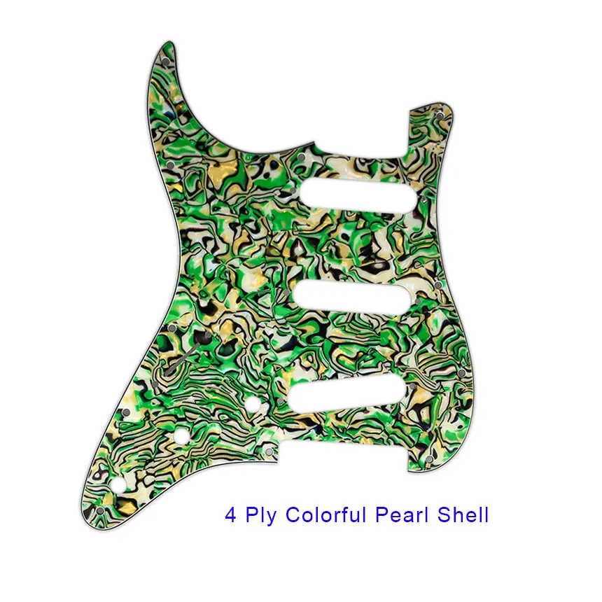 Colorful Pearl Shell Pleroo гитары Запчасти-для США/Мексика левша 72' 11 резьбовое отверстие Strat накладка на гитару sss Scratch Plate, несколько цветовых вариантов - Цвет: Colorful Pearl Shell