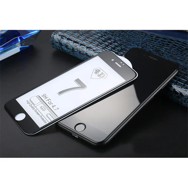 NFH 4D стекло для iPhone 8 Plus защита экрана круглый изогнутый край Премиум закаленное