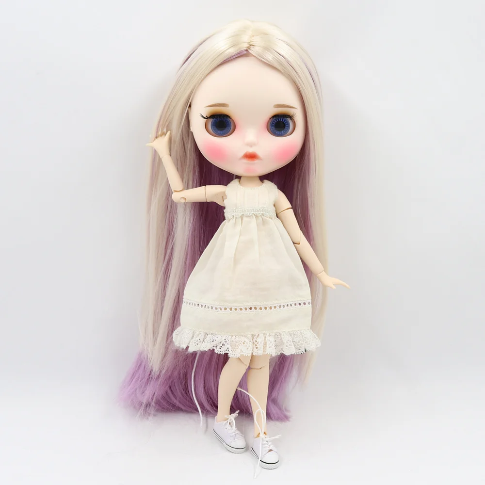 Fortune Days 1/6 bjd кукла 30 см Смешанные цвета прямые волосы матовое лицо с бровями блеск для губ Neo bjd кукла Подарочная игрушка