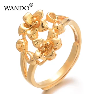 Flowers Кольца WANDO 10 стилей, уникальные индивидуальные кольца в виде цветка для женщин, африканские Свадебные вечерние Роскошные ювелирные изделия для девушек, подарки R63 - Цвет основного камня: Flowers