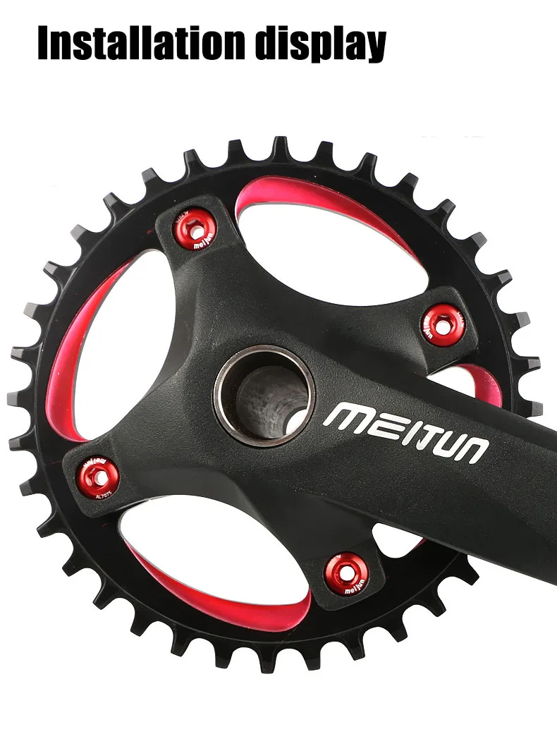 Горный велосипед полый один зуб пластина одинарная Скорость MTB 32 T 34 36 38 зубная