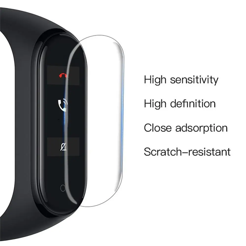 Для Xiaomi Miband 4 голая пленка мягкая пленка Hd пленка защитная пленка гладкая поверхность Автоматическая Адсорбция Чувствительная манипуляция