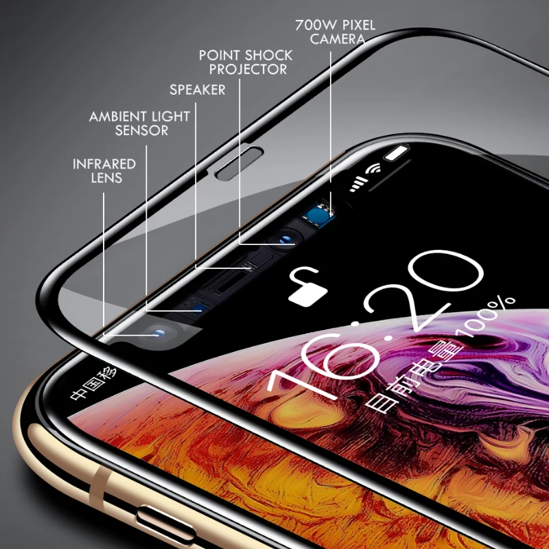 10D закаленное стекло для iphone 8 7 6 plus Защитное экрана Apple X xs max xr xsmax защитная пленка |
